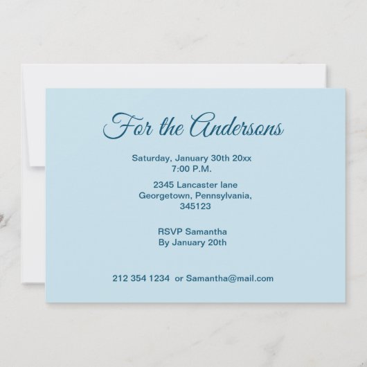 Invitation Bon Voyage (Dos)