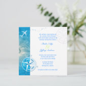 Invitation Bon voyage Mariage unique à l'étranger (Debout devant)