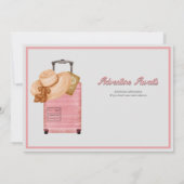 Invitation Bon Voyage Retraite Partie Suitcase Aventure (Dos)