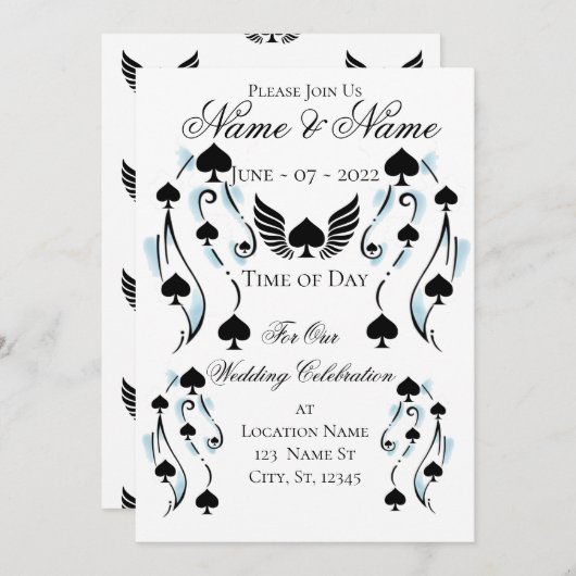 Invitation Bonafide Black Spades Style tatouage Thunder_Cove (Devant / Derrière)