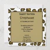 Invitation bonbon 16 à cheetahprint (Devant)