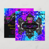 Invitation Bonbon 16 à léopard du pays des merveilles de 311 (Devant / Derrière)