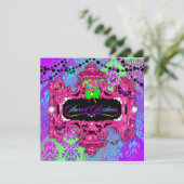 Invitation Bonbon 16 à rose du pays des merveilles de 311 (Debout devant)