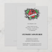 Invitation Bonbon 16 Invitaion à thème de tatouage (Devant / Derrière)