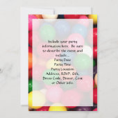 Invitation Bonbon à boule de gomme colorée (Dos)