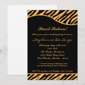 Invitation bonbon à impression du tigre 5x7 16 six (Devant / Derrière)