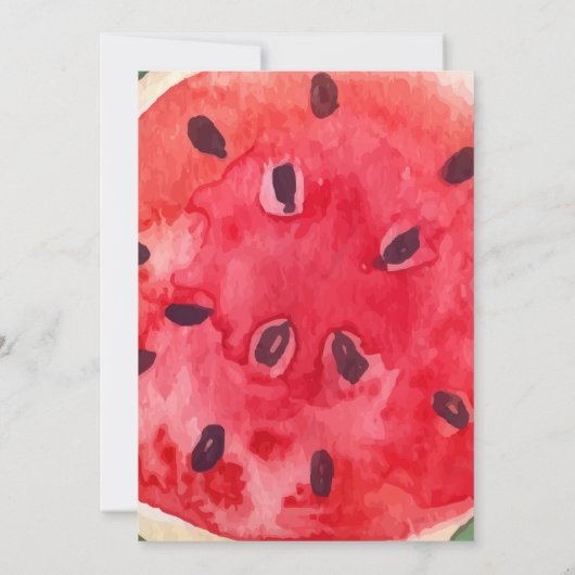 Invitation Bonbon, amusement d'été, anniversaire de pastèque (Dos)