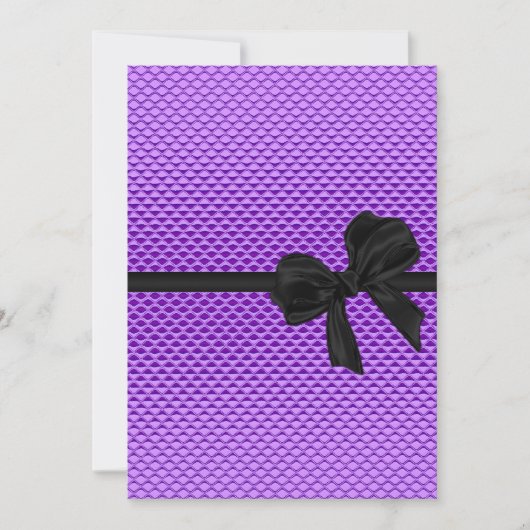 Invitation Bonbon arc pourpre fascinant 2 de noir de parties (Devant)