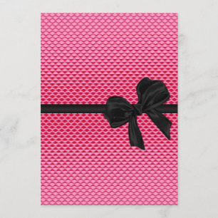 Invitation Bonbon arc rose fascinant de noir de parties