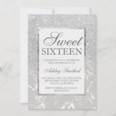 Invitation Bonbon chic élégant 16 à parties scintillantes de (Devant)