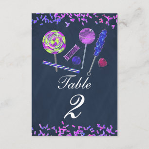 Invitation Bonbon de tableau noir Candy Land craie numéro de