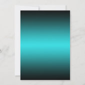 Invitation Bonbon noir turquoise à flocons de neige le pays (Dos)