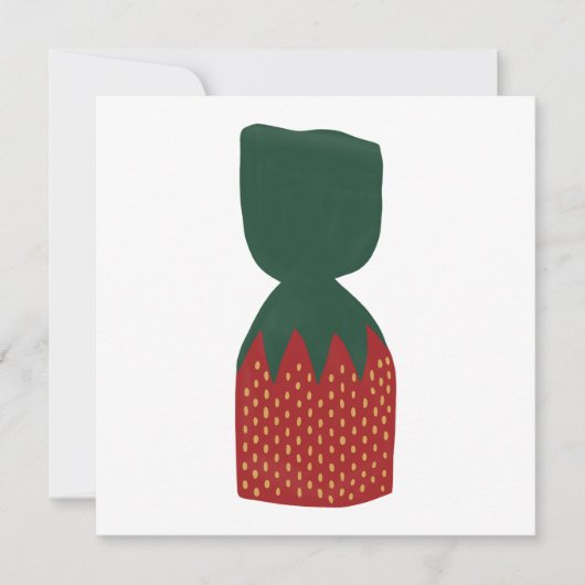 Invitation Bonbons à la fraise (Devant)