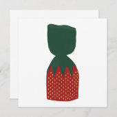 Invitation Bonbons aux fraises (Devant / Derrière)