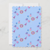 Invitation Bonbons bleu doux avec anniversaire photo (Dos)