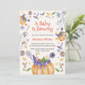 Invitation Bonbons Citrouilles Fantômes Halloween Baby Brassa (Debout devant)