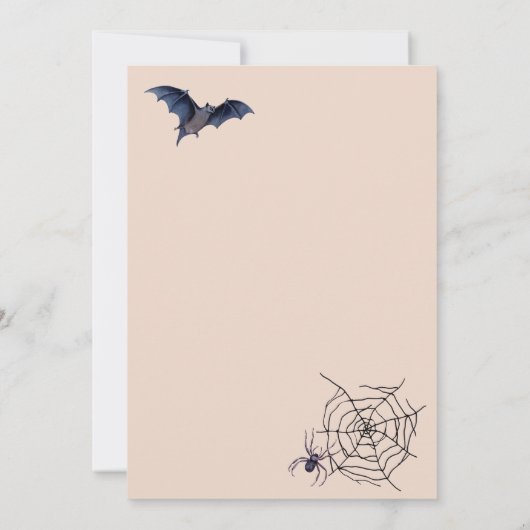 Invitation Bonbons Corn Trick ou Treat Bats Halloween Party (Dos)