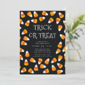 Invitation Bonbons Corn Trick ou Treat Halloween (Debout devant)