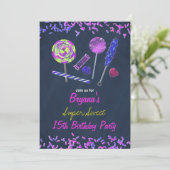 Invitation Bonbons de Candy Land sur tableau noir Dessins à l (Debout devant)