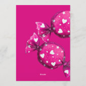 Invitation Bonbons de la Saint-Valentin recouverts de coeurs (Dos)
