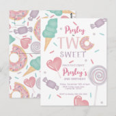 Invitation Bonbons Deux Sucrés (Devant / Derrière)