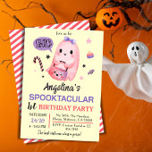 Invitation Bonbons doux et éffrayant pour fantôme 1er anniver