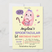 Invitation Bonbons doux et éffrayant pour fantôme 1er anniver (Devant)