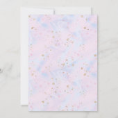 Invitation Bonbons en coton bleu magique et Merci de Parties (Dos)