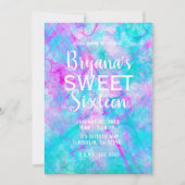 Invitation Bonbons en coton rose et bleu Aquarelle douce 16 P (Devant)