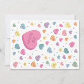 Invitation Bonbons Sweetheart Février fête d'anniversaire pou (Dos)