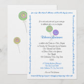 Invitation Bonbons Trésors Bat mitzvah Bleu (Devant / Derrière)