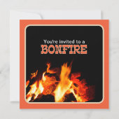 Invitation Bonfire Anniversaire de fête (Dos)