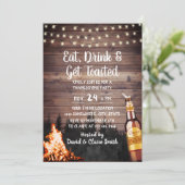 Invitation Bonfire & Bière Forêt Rustique Thanksgiving (Debout devant)