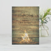 Invitation Bonfire Birthday Party Hommes 40th Celebration Rus (Debout devant)