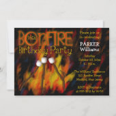 Invitation Bonfire Marshmellow Roast 16e fête d'anniversaire (Devant)