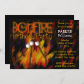 Invitation Bonfire Marshmellow Roast 16e fête d'anniversaire (Devant / Derrière)