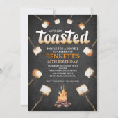 Invitation Bonfire Toasté Adulte Anniversaire (Devant)