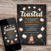 Invitation Bonfire Toasté Adulte Anniversaire