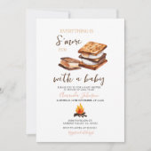 Invitation Bonfire Tout est S'more Amusant Baby shower d'auto (Devant)