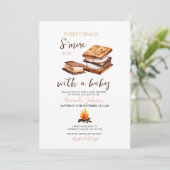 Invitation Bonfire Tout est S'more Amusant Baby shower d'auto (Debout devant)