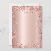 Invitation Bonheur à Quarante Ans Rose Gold 40e Anniversaire (Dos)