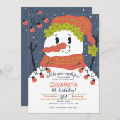 Invitation Bonhomme de Neige (Devant / Derrière)