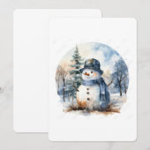 Invitation Bonhomme de neige (Devant / Derrière)