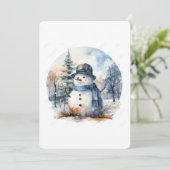 Invitation Bonhomme de neige (Debout devant)