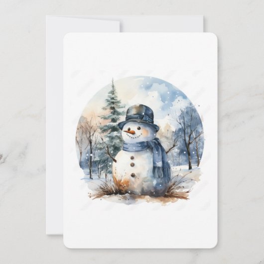Invitation Bonhomme de neige (Devant)