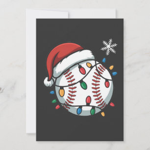 Invitation Bonhomme de neige Baseball Noël Santa Baseball Spo