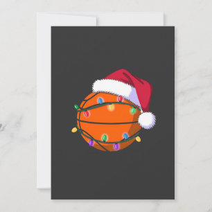 Invitation Bonhomme de neige Basketball Noël Santa Baseball S