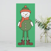 Invitation Bonhomme de neige cool (Debout devant)