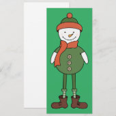 Invitation Bonhomme de neige cool (Devant / Derrière)