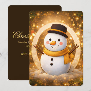 Invitation Bonhomme de neige d'hiver